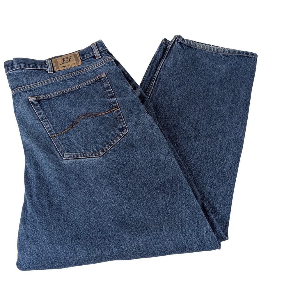 Full Blue Mens Regular Fit Straight Leg Jeans Blue 48x32 9020P MedWash Cotton